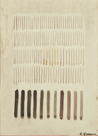 4-VERMI ARTURO-Diario, 1961, aniline su carta velina intelata cm 49,2x35,7.jpg